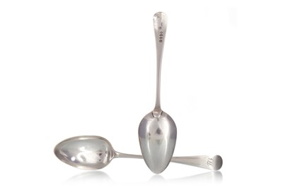 Lot 38 - PAIR OF GEORGE III SILVER TABLE SPOONS
