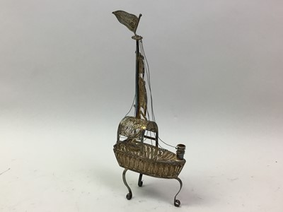 Lot 174 - STERLING SILVER MODEL OF A CART