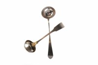 Lot 120 - SCOTTISH PROVINCIAL SILVER SAUCE LADLE marked...