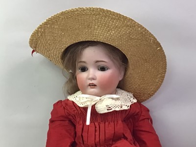 Lot 1022 - GERMAN BISQUE HEAD SOCKET DOLL