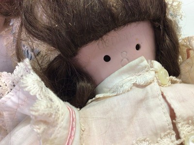 Lot 1023 - MANNER OF JUMEAU, TWO BISQUE HEAD SOCKET DOLLS