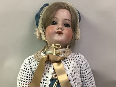 Lot 1026 - ARMAND MARSEILLE, TWO BISQUE HEAD SOCKET DOLLS