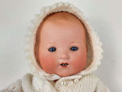 Lot 1030 - GERMAN BISQUE HEAD SOCKET DOLL