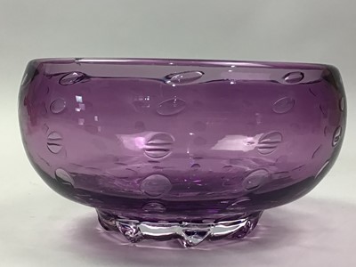 Lot 395 - PAIR OF AMETHYST GLASS BOWLS