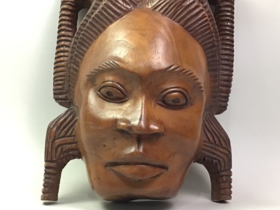 Lot 441 - TWO GHANAIAN TRIBAL STYLE MASKS