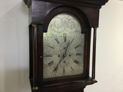 Lot 374 - MAHOGANY LONGCASE CLOCK