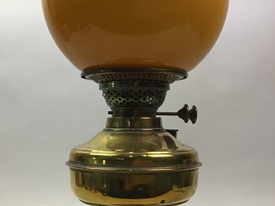 Lot 457 - BRASS OIL LAMP