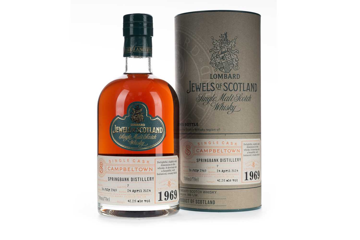 Lot 87 SPRINGBANK 1969 44 YEAR OLD LOMBARD JEWELS OF