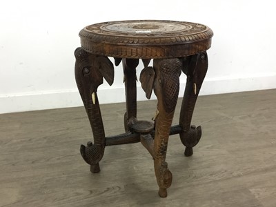 Lot 531 - PAIR OF INDIAN HARDWOOD CARVED TABLES