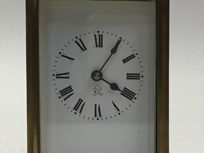 Lot 527 - FRENCH BRASS CARRIAGE CLOCK