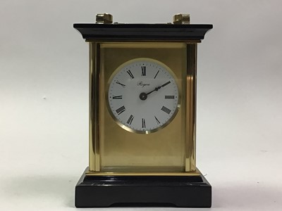 Lot 529 - ROGERS OF HENLEY BRASS BLACK SLATE CARRIAGE CLOCK