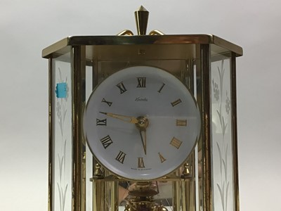 Lot 516 - THREE BRASS ANNIVERSARY CLOCKS