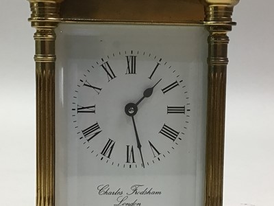 Lot 520 - TWO BRASS CARRIAGE CLOCKS