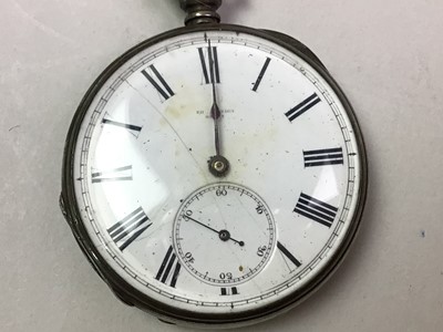 Lot 581 - TWO VICTORIAN SILVER CASED POCKET WATCHES