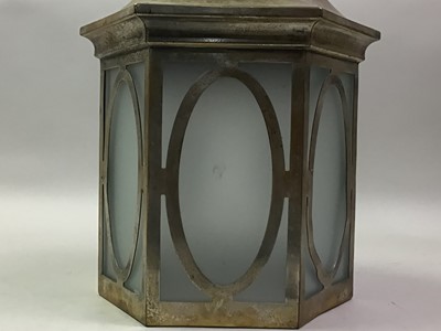 Lot 602 - HEXAGONAL HALL LANTERN