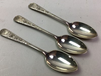 Lot 510 - SET OF SIX SILVER TEASPOONS