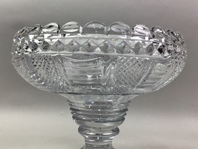 Lot 546 - LARGE CRYSTAL STEMMED FRUIT BOWL