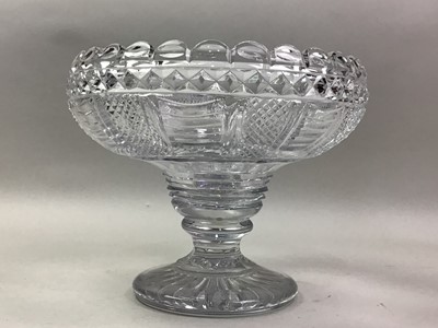 Lot 546 - LARGE CRYSTAL STEMMED FRUIT BOWL