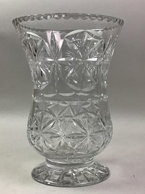 Lot 546 - LARGE CRYSTAL STEMMED FRUIT BOWL