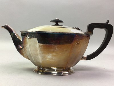 Lot 589 - SILVER PLATED TEA SERVICE