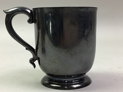 Lot 609 - TWO SILVER CHRISTENING MUGS