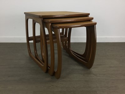 Lot 633 - TEAK NEST OF THREE TABLES