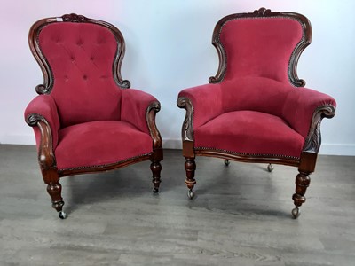 Lot 638 - THREE VICTORIAN CHAIRS