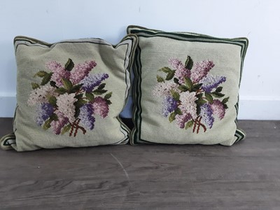 Lot 640 - SIX NEEDLEWORK CUSHIONS