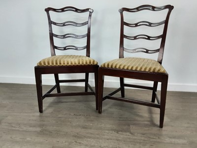 Lot 637 - PAIR OF GEORGIAN STYLE DINING CHAIRS