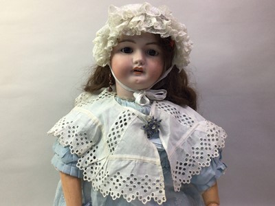 Lot 1038 - SIMON & HALBIG, LARGE BISQUE HEAD SOCKET DOLL