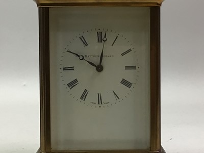 Lot 608 - BRASS CARRIAGE CLOCK