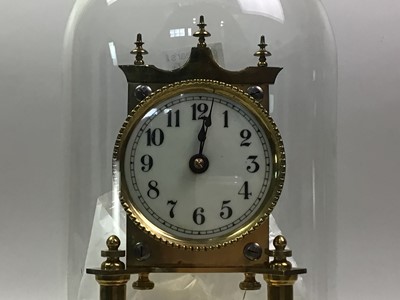 Lot 611 - THREE BRASS ANNIVERSARY CLOCKS