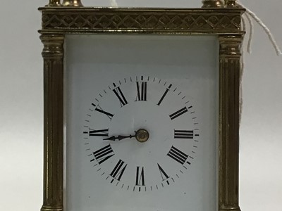 Lot 612 - TWO BRASS CARRIAGE CLOCKS