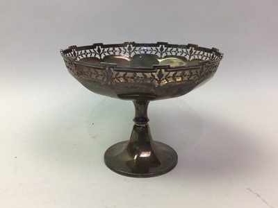 Lot 709 - GEORGE V SILVER PEDESTAL BOWL