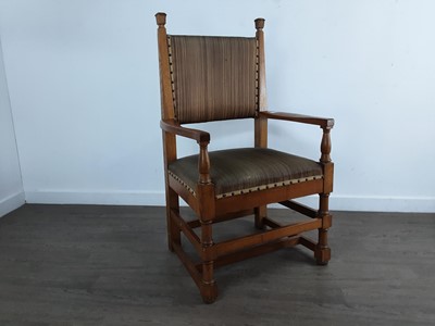 Lot 687 - OAK HALL ARMCHAIR