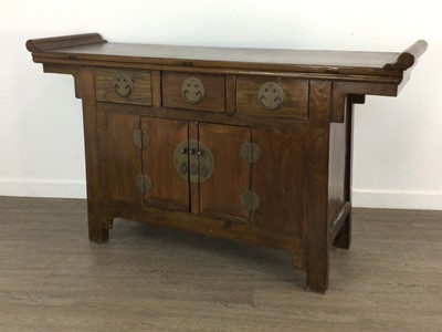 Lot 728 - CHINESE HARDWOOD SIDEBOARD