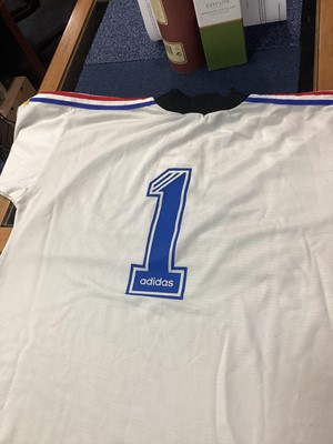 Lot 1534 - ANDY GORAM OF RANGERS F.C., HIS MATCH WORN GOALKEEPER JERSEY