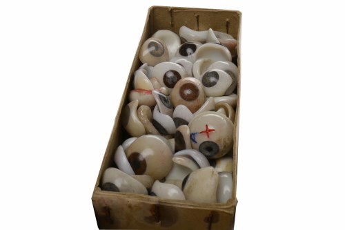 Lot 856 - LARGE COLLECTION OF GLASS EYES possibly German...