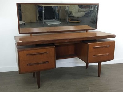 Lot 386 - G-PLAN TEAK KNEEHOLE DRESSING TABLE