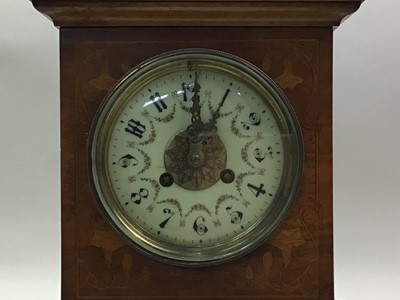 Lot 764 - EDWARDIAN MEDAILLE D'ARGENT MANTEL CLOCK