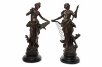 Lot 863 - PAIR OF LATE 19TH CENTURY SPELTER FIGURES, of...