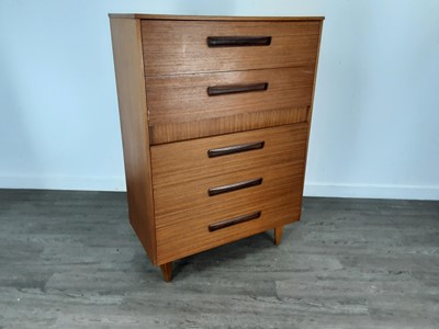 Lot 56 - MID CENTURY TEAK CHEST OF DRAWERS