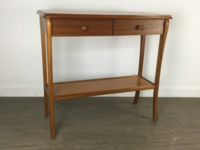 Lot 58 - TWO STAINED WOOD SIDE TABLES