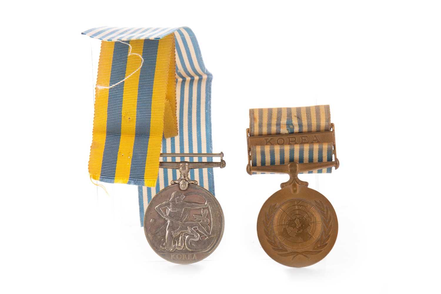 Lot 66 - KOREA MEDAL PAIR AWARDED TO PTE. R. BROWN,