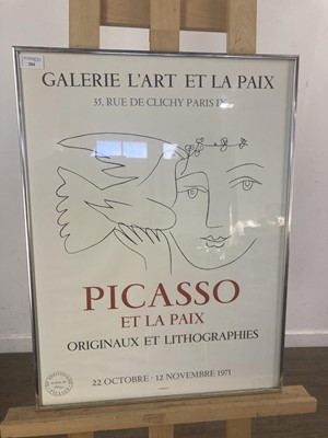 Lot 284 - AFTER PABLO PICASSO, GALERIE L'ART ET LA PAIX EXHIBITION POSTER