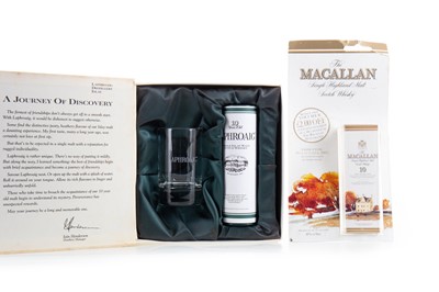 Lot 33 - MACALLAN 10 YEAR OLD 2000S MINIATURE AND LAPHROAIG 10 YEAR OLD PRE-ROYAL WARRANT MINIATURE
