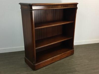 Lot 110 - MAHOGANY OPEN BOOKCASE