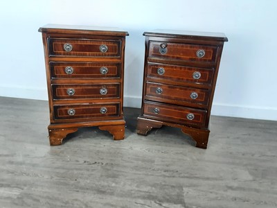 Lot 99 - PAIR OF REPRODUCTION MAHOGANY CHESTS