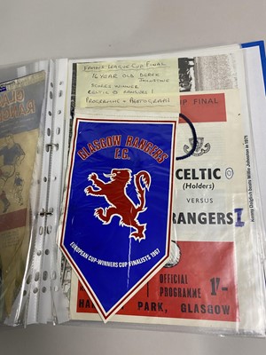 Lot 1562 - RANGERS F.C., COLLECTION OF PROGRAMMES AND OTHER ITEMS
