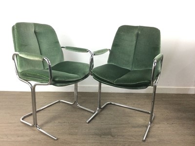 Lot 285 - PIEFF, SET OF EIGHT 'ELEGANZA' CANTILEVER CHAIRS
